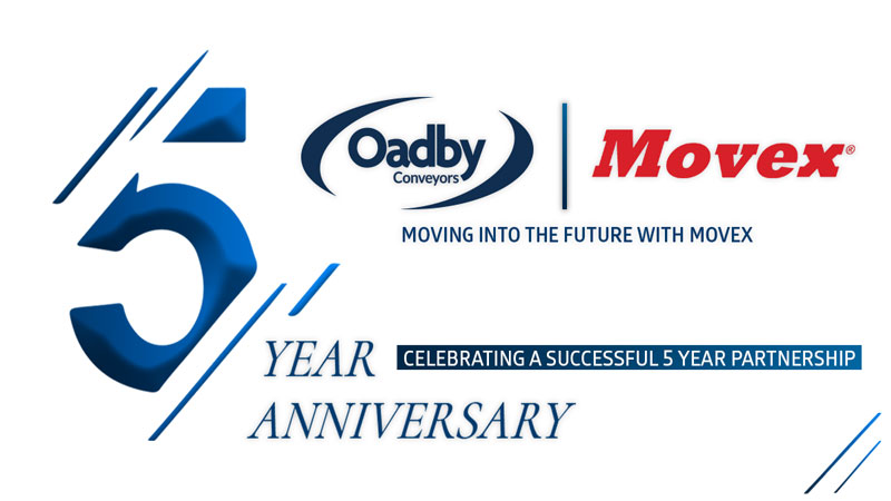 Oadby Conveyors and Movex celebrate 5 year partnership